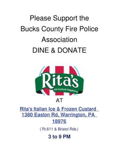 Support the Bucks County Fire Police Association