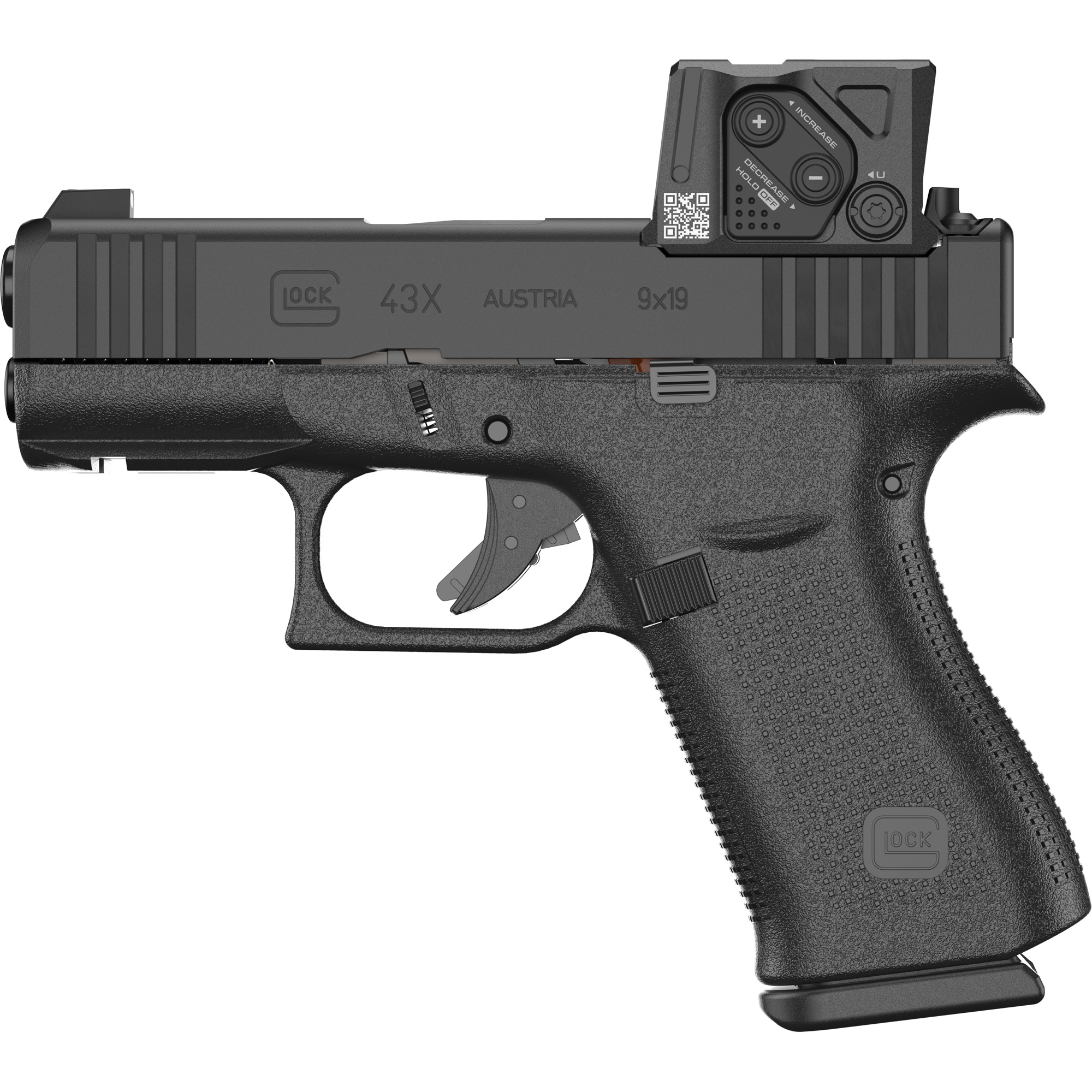 GLOCK, 43X M.O.S. MOS8 Optic Cut, Aimpoint COA Optic Mounted