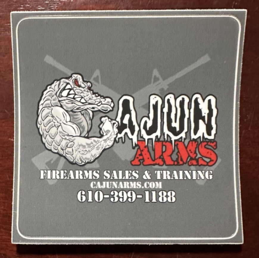 Cajun Arms Sticker