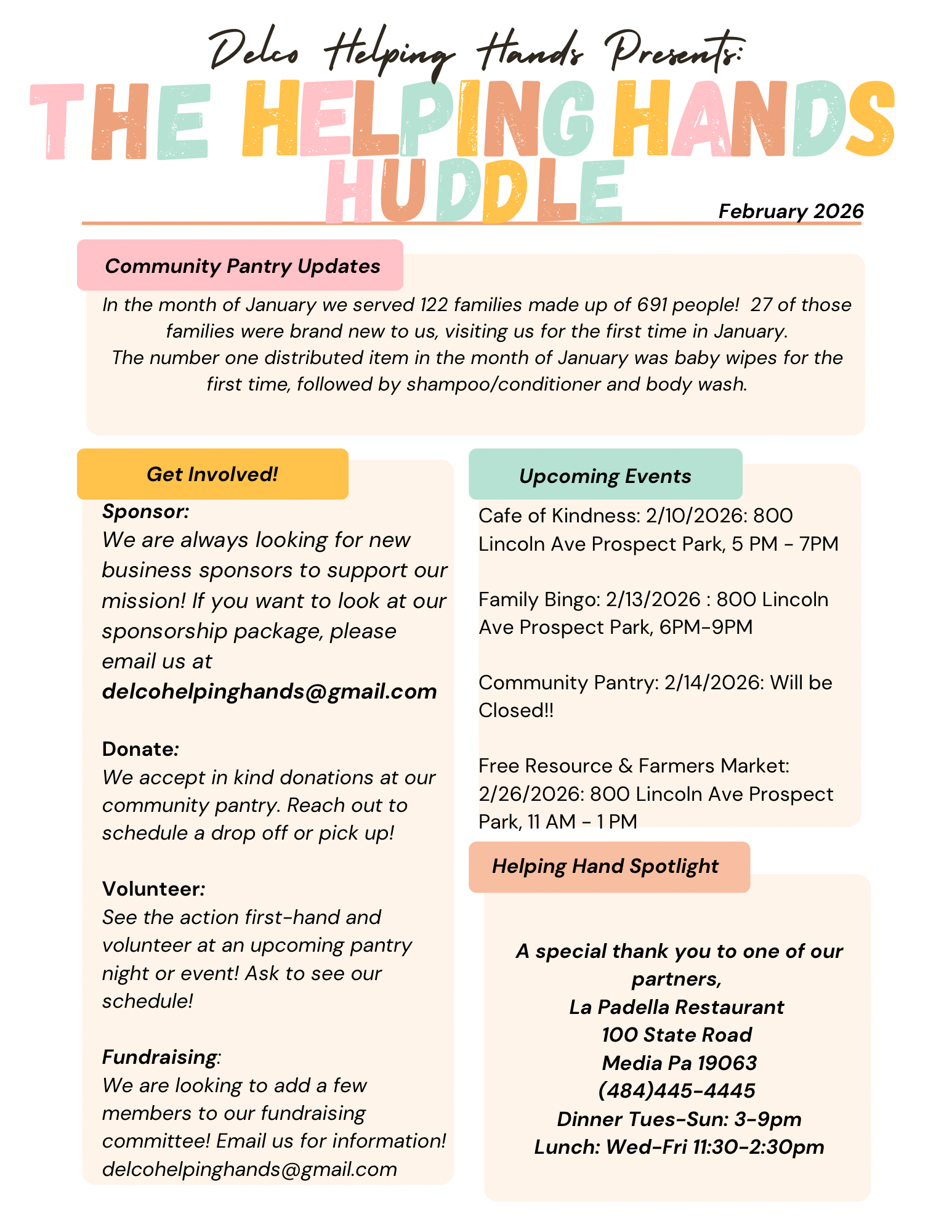 February 2026 Newsletter