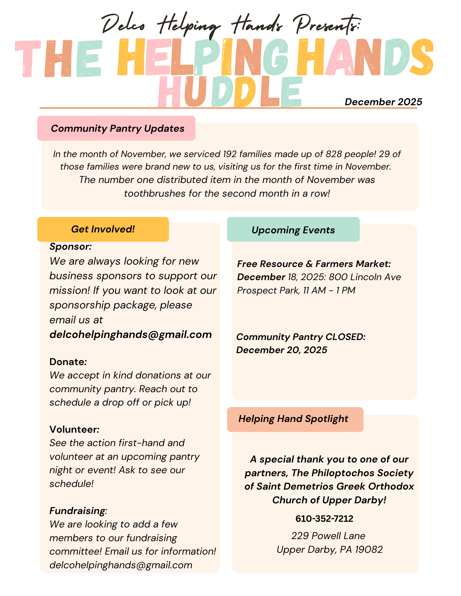 December 2025 Newsletter