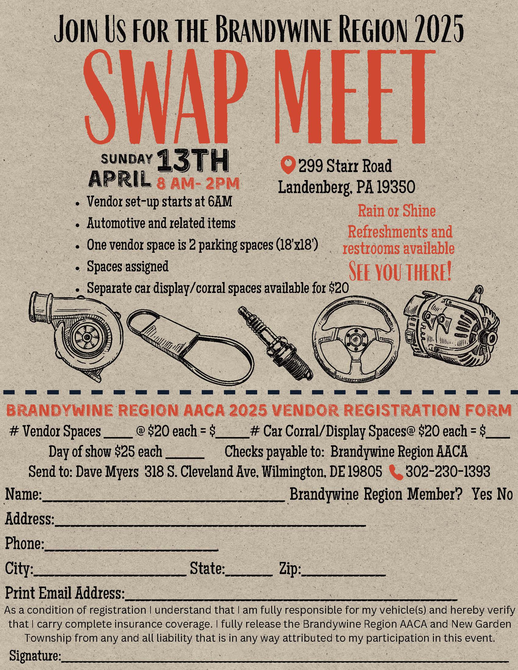 Brandywine Region AACA 2025 Swap Meet