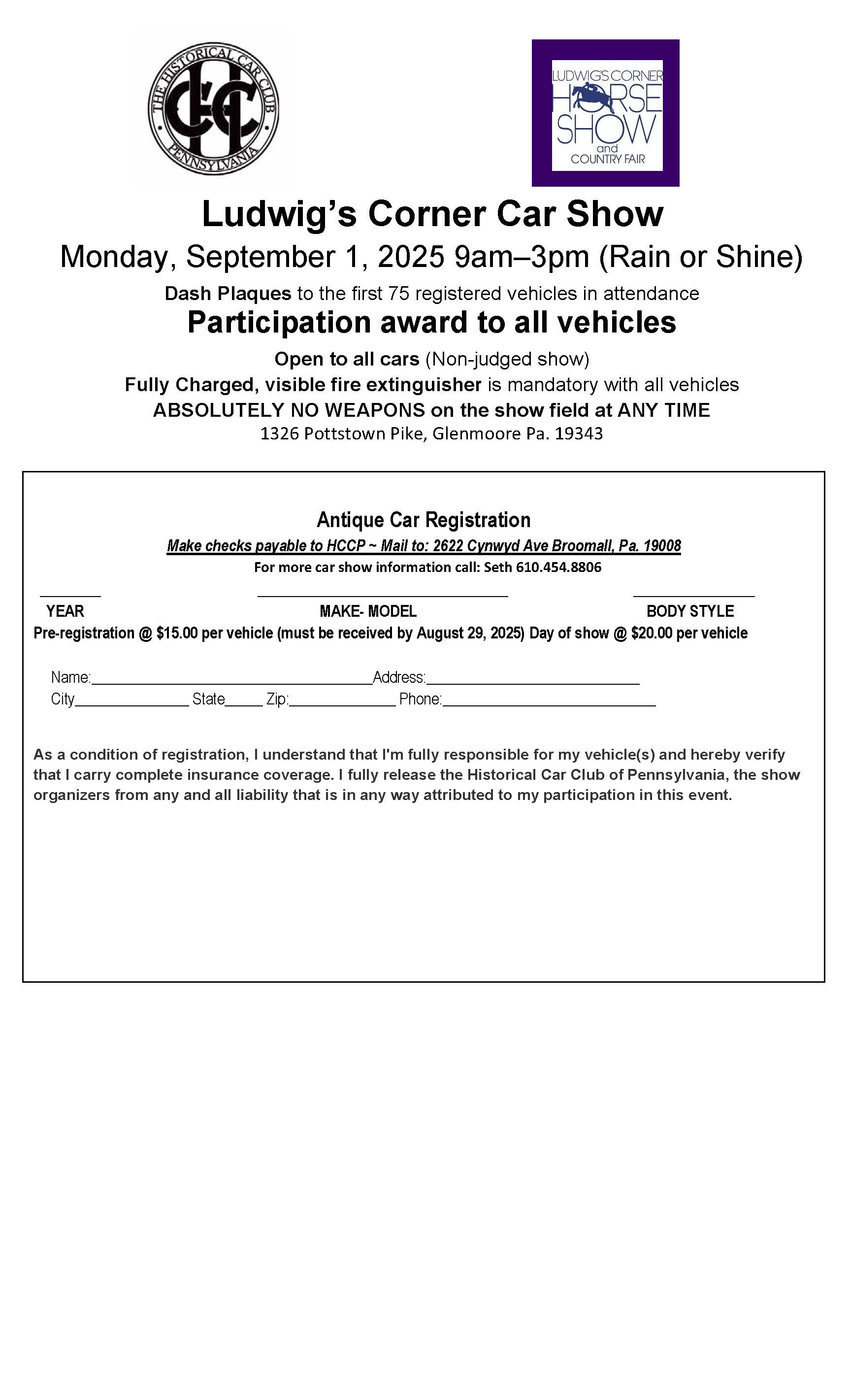 HCCP 2025 Ludwigs Corner Car Show
