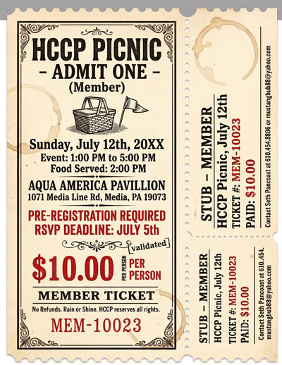 Annual Picnic Ticket - member