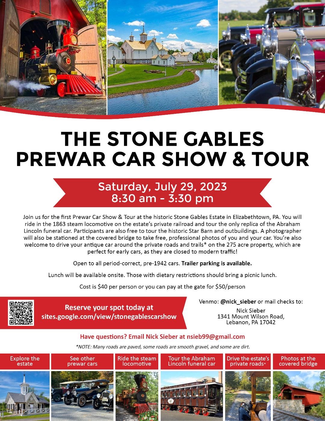 Stone Gables Prewar Car Show & Tour