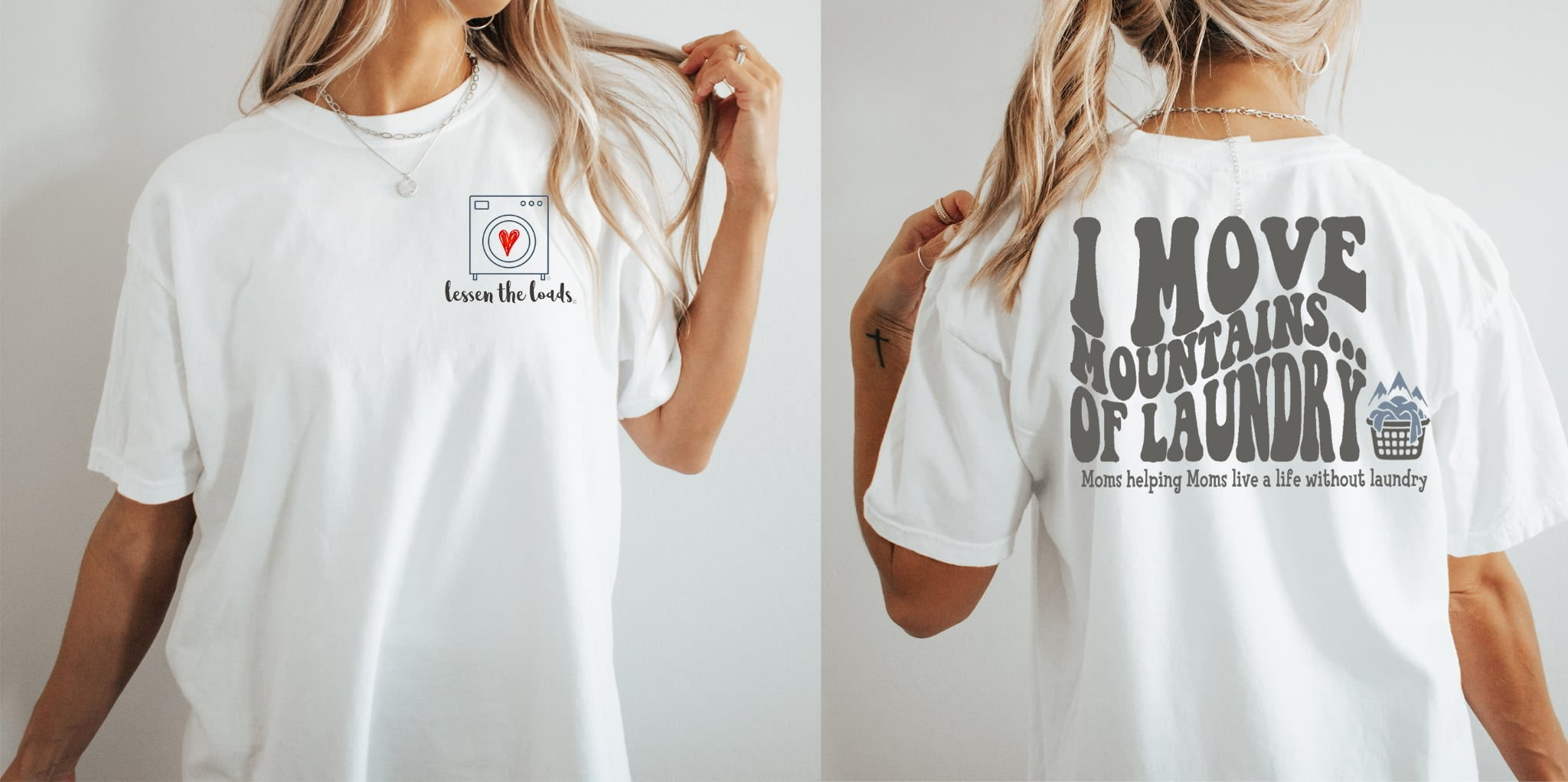 I Move Mountains of Laundry Tee (Gray)