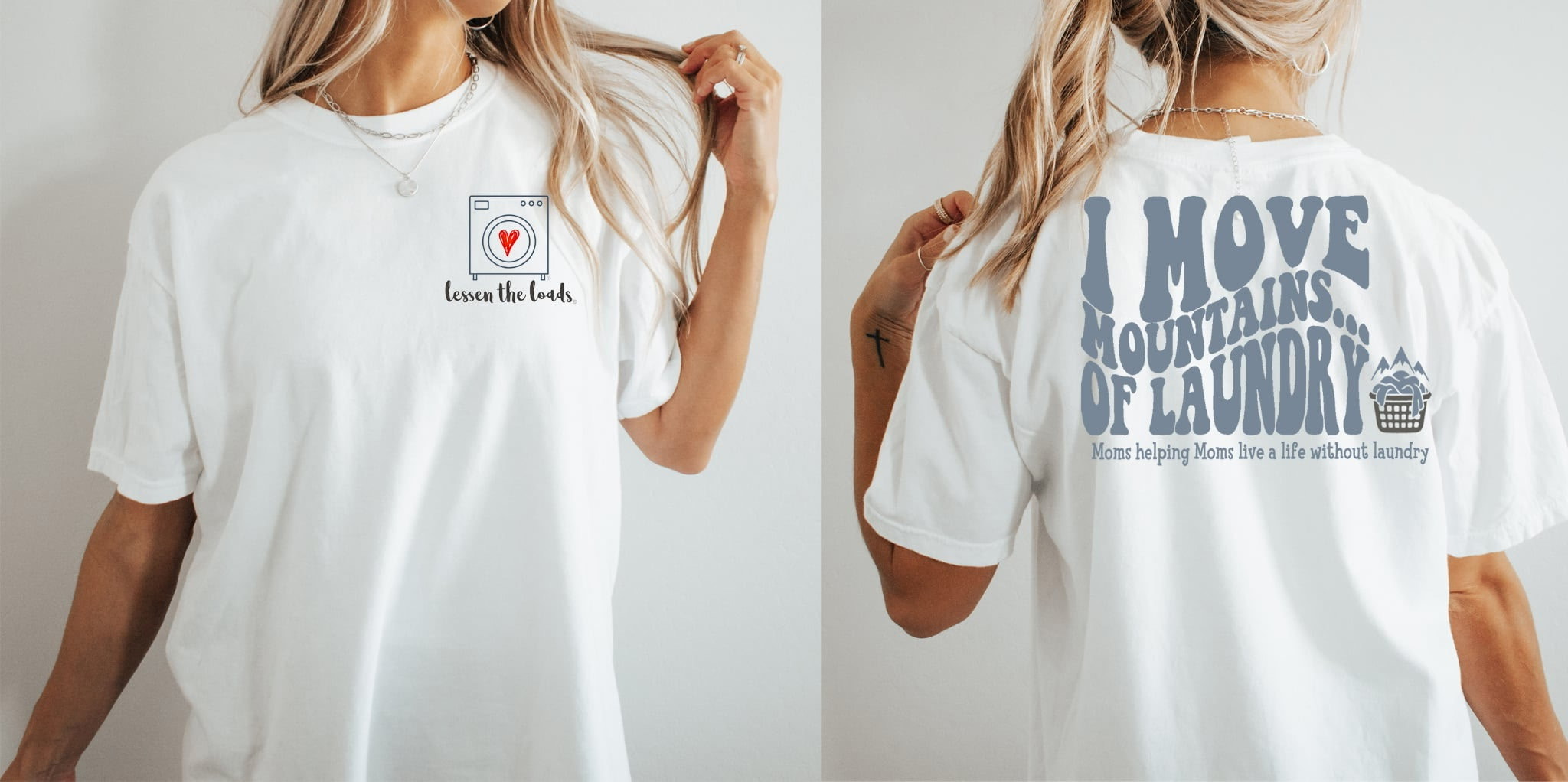 I Move Mountains of Laundry Tee (Blue)