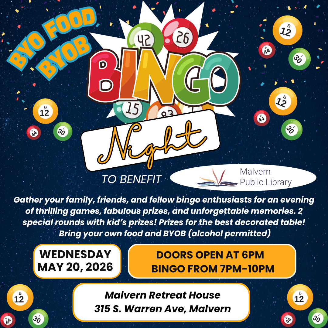 BINGO NIGHT at Malvern Retreat House!