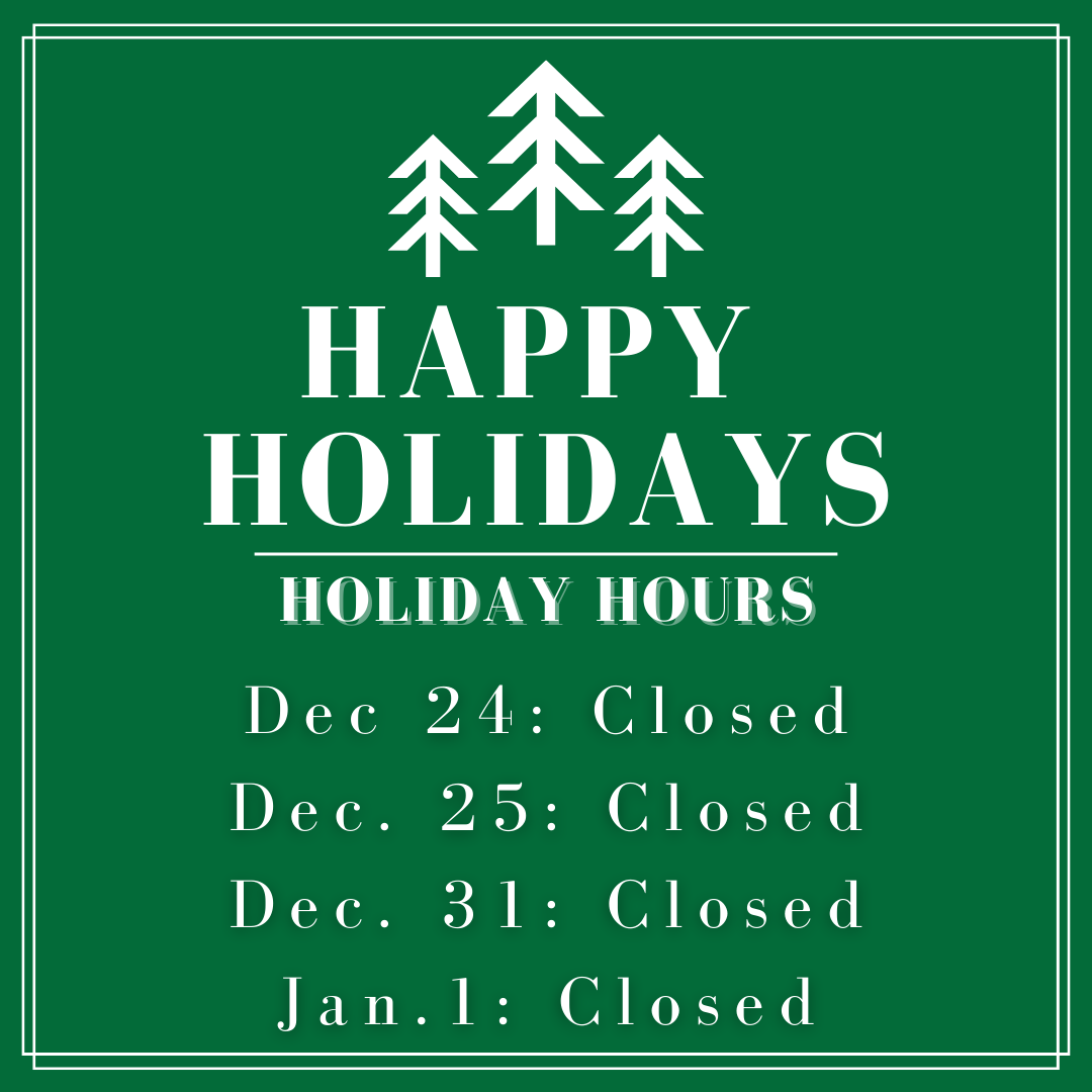 Holiday Hours 2025-2026