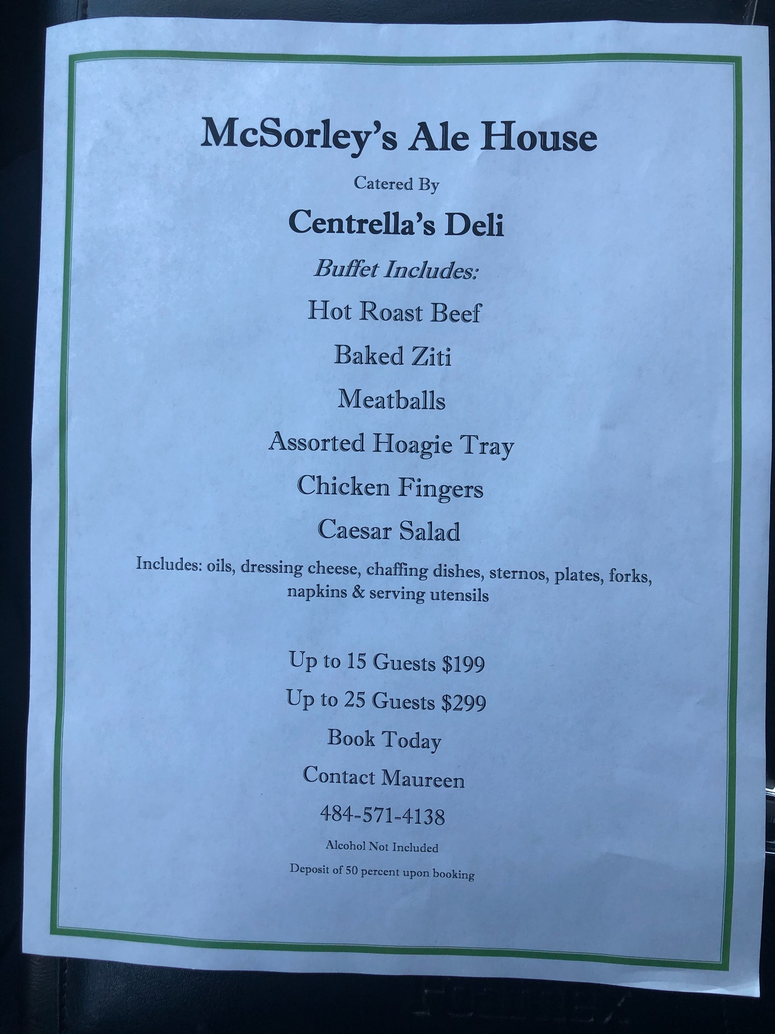 Choose McSorley's Ale House for your next Private Party!