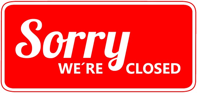 Closed Wed. August 3rd to Mon. August 8th