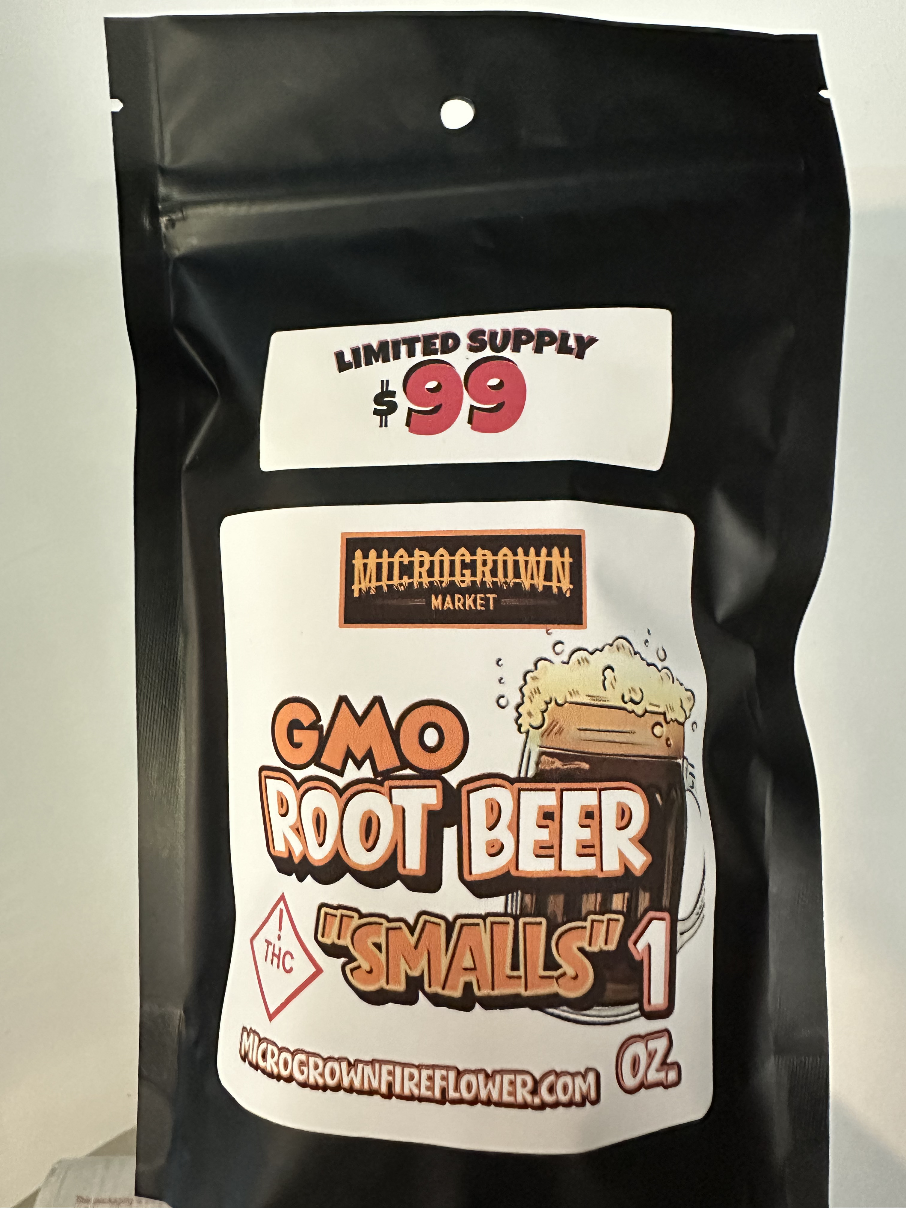 GMO Root Beer "Smalls"