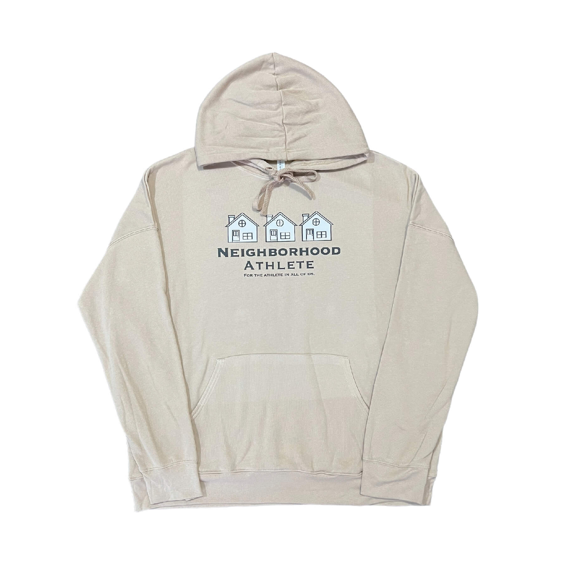 Tan &#34;The Neighborhood&#34; Hooded Fleece Sweatshirt Medium