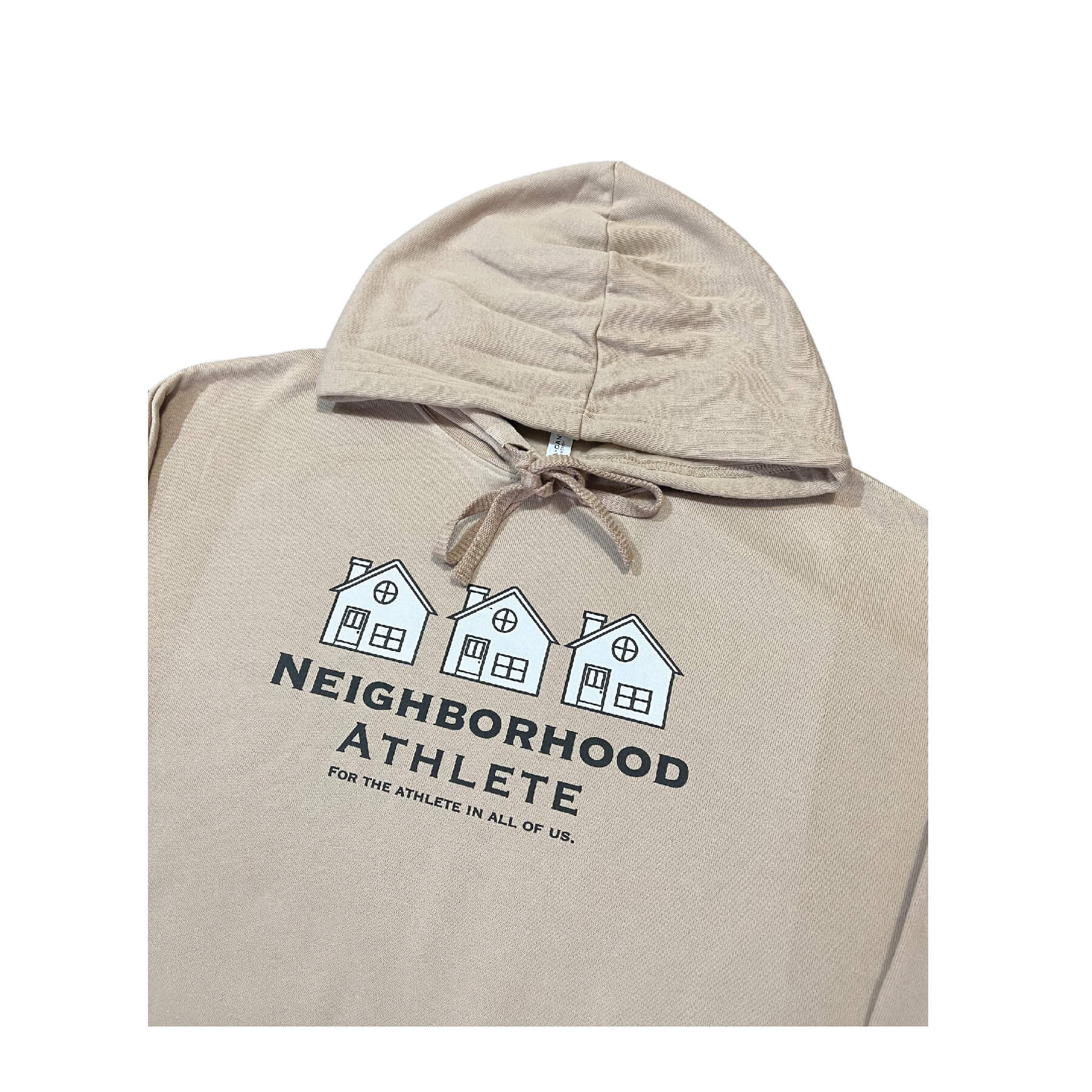 Tan &#34;The Neighborhood&#34; Hooded Fleece Sweatshirt Large